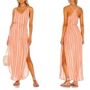 NWOT L*SPACE Nicola Coverup Poolside Striped Maxi Dress. Size XS